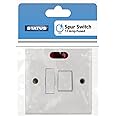 STATUS Fused Spur Switch | 13amp Fused Switch | Single White Plastic with Light Indicator | S13AFSSWNB4