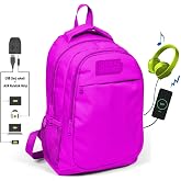 Coral High Sırt &Ccedil;anta, Usb+Aux Soketli