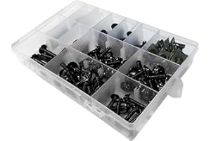 BPILOT Viti per carrozzeria per Suzuki GSXR600 GSXR750 GSXR1000 GSXR 600 GSXR 750 GSXR 1000 K1 K2 K3 K4 K5 K6 K7 K8 K9 195/PCS Kit Bullone Carena Universale Viti di Fissaggio (Color : Black)