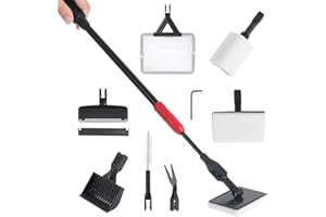 HonGien Outils de Nettoyage D'aquarium, Kit D'outils de Nettoyage 6 en 1, Algues Grattoir pour Aquarium pour Le Nettoyage des Algues dans Les Aquariums