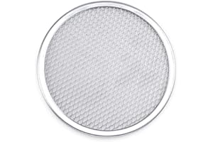 PETSTIBLE Grille à pizza en aluminium épais - Plaque à pizza - Moule à pizza rond en maille pour outil de cuisson - 22,9 cm