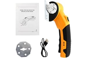 Ruaizel Cardboard Cutter, USB Rechargeable Electric Box Cutter with LED Light, Electric Scissors for Cutting Fabric, Package,Carpet, Plastic, Box Cutting (with 1 Blade)