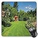 Produktbild HYYCLS Garden Mauspads, Peaceful Countryside Landscape with Blooming Roses Brick Path and a Small Gazebo, Standard Size Rectangle Non-Slip Rubber Mousepad, Multicolor