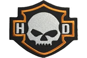 SUMA SHOP Toppa Ricamata termoadesiva Harley Davidson Patch H-D Skull Replica