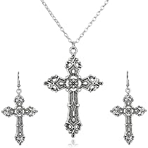 Collana crocifisso nera - Gioielli - Collane - di La Tana del Conig
