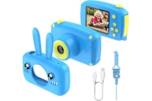 Diswoe - Fotocamera digitale da 12 MP, per ragazzi e ragazze con gioco, HD 1080p da 2,4", con videoregistratore, design anti-goccia, mini SLR supporta trasferimenti USB, regali creativi per bambini