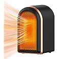 Electric Heater, Space Heater with 1200W/800W Heating Modes Portable PTC Ceramic Plug in Heaters for Home Low Energy Adjustable Heater Tip-Over & Overheat Protection Room Bedroom Office