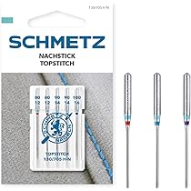 Topstitch Nähmaschinennadeln Set Mit Großem Auge - Größen 80/12 Und 90/14 Für Brother, Singer Uvm.