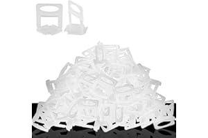 Homtone 400pz Distanziatori per Piastrelle, Clip Livello Piastrella, Autolivellanti Allineamento delle Tessere Distanziatore per Pavimenti Livellatori (1.5mm)