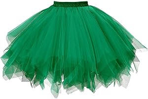 GOOBGS Damen 50er Ballettrock Multi-SchichtenVintage Ballet Blase Firt Tulle Petticoat Puffy Tutu