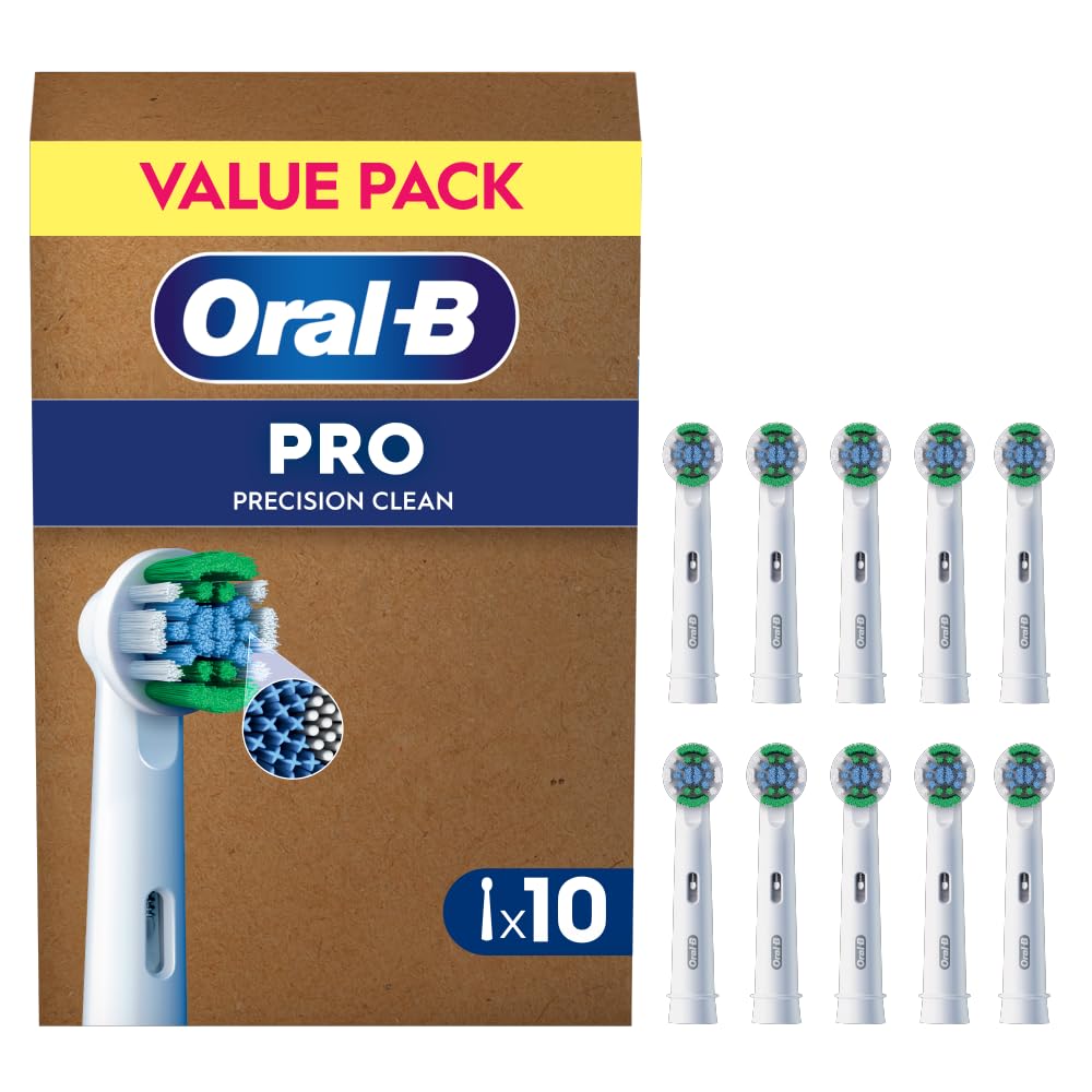Oral-B Pro Precision Clean Borstels voor elektrische tandenborstels, 10 stuks, geschikt voor brievenbus | Origineel opzetstuk voor elektrische tandenborstel, tandenreiniging voor dagelijkse frisse adem