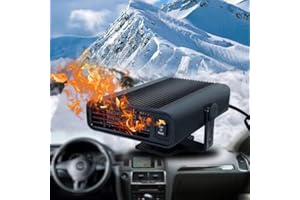 Kamanan Descongelador de coche Demister 2 en 1 Calentador de coche y ventilador de refrigeración para coche, 12 V, 150 W, descongelador, base giratoria de 360°, para coche, SUV, taxi, Jeep (tipo 2)