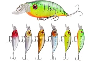NUGURI Wobbler Kunstköder Set, 6 Stück 9.4cm/8.5g Hecht Angelköder Zander Fischköder Forellen Köder Fishing Lures Barsch Köder Dorsch Swimbait Süßwasser Salzwasser Angelset Angeln