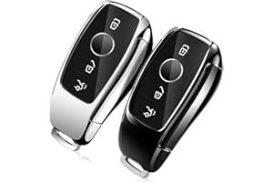 Yosemy 2 Piezas Funda Compatible para Llave Coche para Mercedes Class-E S A CLA GLA GLE GLC GLK AMG Carcasa Cover de Mando y Control de Auto (Keyless GO)