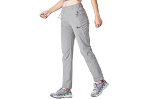 YSENTO Damen Wanderhose Outdoorhose Wasserdicht Schnelltrockend Stretch Trekkinghose Funktionshose mit Reißverschlusstaschen