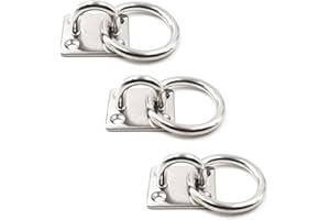 SEERAPHEE Square Ceiling Wall Mount Hook Heavy Duty Anchor 304 Stainless Steel, Great for Yoga Swings Hammocks, Boat Rigging, Marine Deck Hardware and Suspension Training Straps