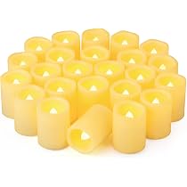 24 Bougies Chauffe-plat LED Orange – Parfaites Pour Halloween Et Noël !