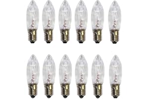 ShuoHui Candle Light Bulbs Candle Bulb Small Screw Candle Bridge Lights for Christmas Candle Arch Spare E10 Screw Light 3w 34v (12)