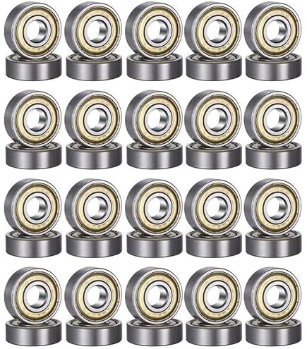 40 Roulements à Billes 608ZZ (8x22x7mm) - Double Blindage - Pour Skateboard, Rollers, Scooters - Acier
