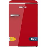 Cecotec Mini Nevera Retro 1 Puerta - 110 L Bolero CoolMarket TT Origin 110 Red E. Mini Frigor&iacute;fico, ICEBOX, Luz Interior, Tir