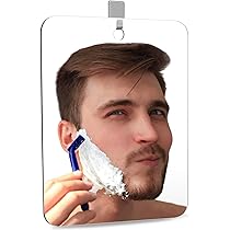 Nogeqi Douchespiegel, Anti-condens Scheerspiegel Douche Reisspiegel Met Zuignap, Douchespiegel om op te hangen Incl. 1 Kleefhaak voor Douche Campingspiegel Bad Hangspiegel Mistvrij 25cm×20cm