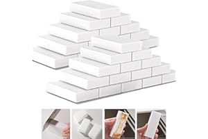 POWOBEST Schmutzradierer Schwamm, 20 Stück 2-Fach Verdichtete Radierschwamm Putzschwamm Zauberschwamm Melamin Schwamm Magic Sponge, Wunderschwamm Weiß Reinigungsschwamm für Haushalt, Küche, Schuhschwamm