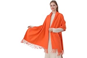 Best World 4 Yu Womens New Winter Warm Casual Scarf Solid Pashmina Tassel Style Stoles