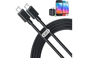 MENEEA 3M/9.8ft Extra Long Charging Cable for Nintendo Switch 2-60W Fast Charge & Safe for Official Adapter, Durable USB-C Cord Replacement Accessories for Steam Deck/Xbox Series/PS5 Controller