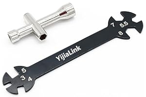 YijiaLink RC Multifunktions Autoschlüssel Spannschlossschlüssel mit Kreuzschlüssel für RC-Auto-Reparaturarbeiten
