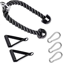 Katai Corda Per Tricipiti Pull Down - Per Macchine Cavo, Con Moschettone, Lunghezza 72cm - Foto 3