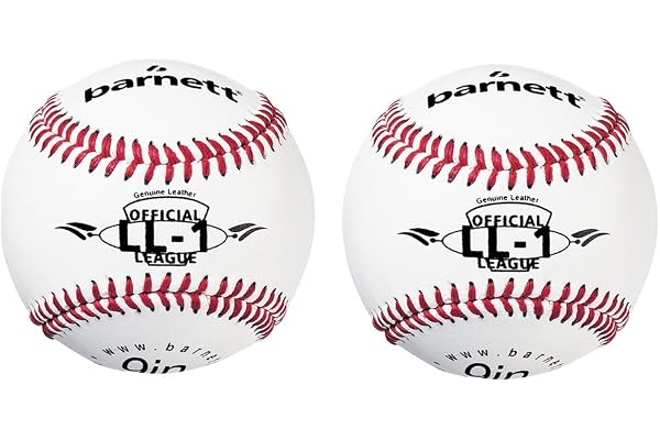BARNETT LL-1 Balle de Baseball compétition/entraînement, 9'', Blanc, 2 pièce