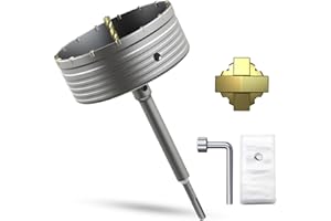 METOTY 150mm Bohrkrone Hohl Lochsäge-dosenbohrer，mit SDS Plus Adapter 220 mm Bohrkrone Steckdose，für Mauerwerk, Ziegel, Beton, Zement, Stein Concrete hole saw