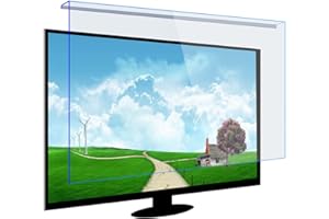 GUOYOOCC Computer Universale Filtro Anti Luce Blu,Pellicola Filtrante Anti-UV per la Protezione degli Occhi per Monitor& Desktop PC,staccabile,riutilizzabile,Installazione sospesa,Filtro anti luce blu