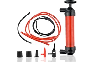 Coriver Handpumpe Wasser, Ölabsaugpumpe, Benzin Absaugpumpe, Benzin pumpe von Flüssigkeiten Diesel Öl mit 3 Schläuchen, Manuelle Pumpe für Benzin Diesel Aquarium Luftpumpe Reifen Ballpumpe