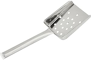 Vogue Tubular Handled Chip Scoop, Stainless Steel, Size: 25.5 cm/10(L)inch, Perforated Scoop, Hot Chip Scoop, Dishwasher Safe, French Fry Scoop, Scoop for Fast Food Catering, L674