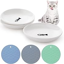 Ciotole Per Gatti In Ceramica Antiscivolo - Set 2 Pezzi Con Tappetino - Foto 9