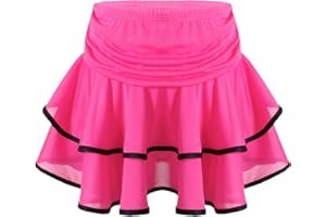 Choomomo Gonna da Danza Classica Latino Jazz Gonne Corte da Ballerina Minigonna Balletto a Vita Elastica Ragazze Gonnelino da Ballo Skirt 5-16 Anni