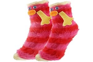 Yuqilin Calcetines Termicos, Monstruo de Dibujos Animados Calcetines Divertidos, Creatividad Calcetines Invierno, Tridimensional Calcetines Mujer