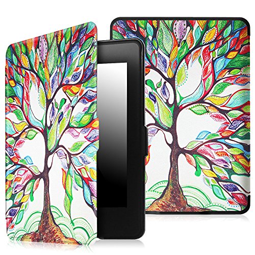 Fintie Kindle Paperwhite Hülle - Die dünnste und leichteste Smartshell Case Schutzhülle Tasche mit auto Sleep / Wake für den neuen Kindle Paperwhite 2015 (mit 300 ppi-Display, 6 Zoll, und integrierter Beleuchtung) und alle Modelle von 2012, 2013, 2014, Liebesbaum