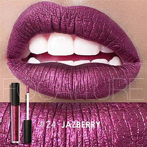 Lippenstift,WINWINTOM FOCALLURE Neue Mode Lippenstift Kosmetik Frauen Lippen Metallic Lip Gloss - 2