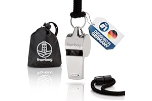 ‎FRAMBAY Frambay Trillerpfeife - Pfeife mit innovativer [AirSpin] Kugel I Schiedsrichterpfeife I Signalpfeife I Whistle I Trillerpfeife laut Notfall I Trillerpfeife sportunterricht I Trillerpfeife Kinder