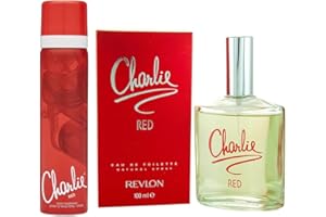 SAESR Charlie Red 2-Pack Body Spray 75ml and Eau De Toilette Women's Perfume 100ml. Body Sprays and Perfume for Women. Perfume and Body Spray Set for Women on the Go.