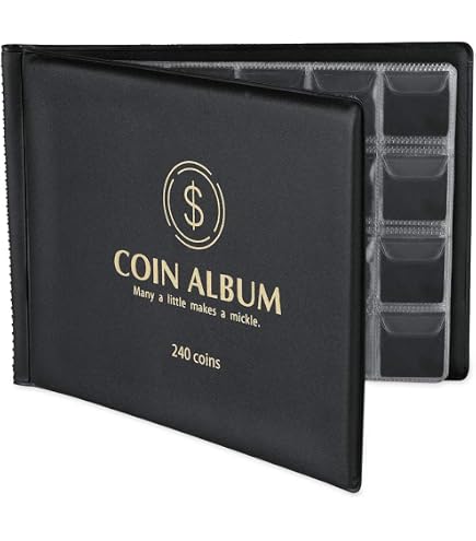 Album De Poche Leuchtturm Pour 48 Pièces De Monnaie – Format Horizontal 150x105 Mm, Couverture Bleue Rembourrée, Sans Plastifiant