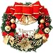 Produktbild Coxeer Weihnachten Dekoration Kränze mit Lichter Girlande Weihnachtsmann Hängende Kugel für Zuhause