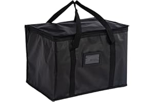 COACOM Borsa Termica Grande da Picnic per Catering e Consegna Alimentari, 50 L, Valigetta Portatile Nera