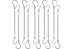 YIZHIXIANGQ Chaîne de Panier Suspendu, 10 Pcs Chaîne De Suspension, Chaîne de Pot Fleur avec Crochet Clip, Chaîne Suspendue pour Jardinières, Mangeoires, Ornements, Lanternes
