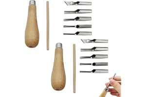 TFSYLISA 2 Set Lino-Schneid-Set Holz Linoleum-Schnitzwerkzeuge Kit Holzbearbeitungs-Sculpting-Tool für Holzbearbeitung Bildhauerei Linolschnitt Schneiden