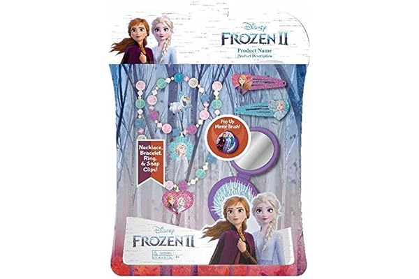 Disney Frozen - Lot de 6 Accessoires pour Cheveux avec Brosse 2 Ensembles de cosmétiques et Bijoux (Kids 1)