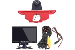 KALAKASS 7'' Pouces TFT LCD Moniteur de Voitures + HD Vision Nocturne IR Feu de Freinage Caméra de recul pour Peugeot Expert 2007-2016/Fiat Scudo 2007-2016/Citroen Jumpy 2007-2016