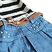 Cute Baby Girls kids Toddler Princess Kids Stripes One-pieces Denim Jeans Dre...